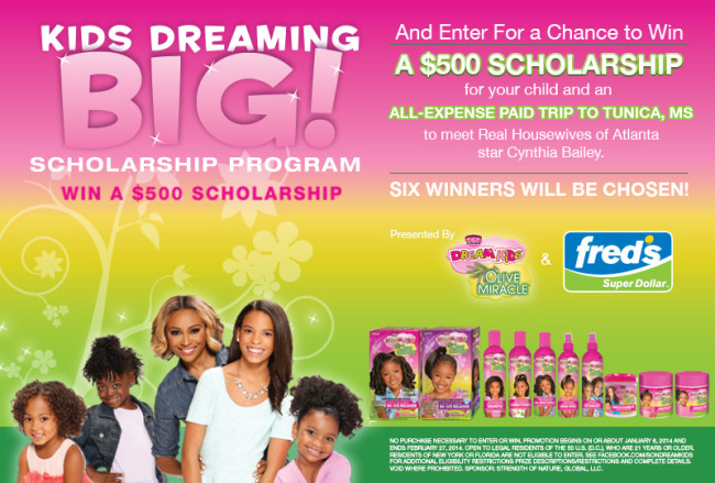 kids dreaming big scholarship flyer