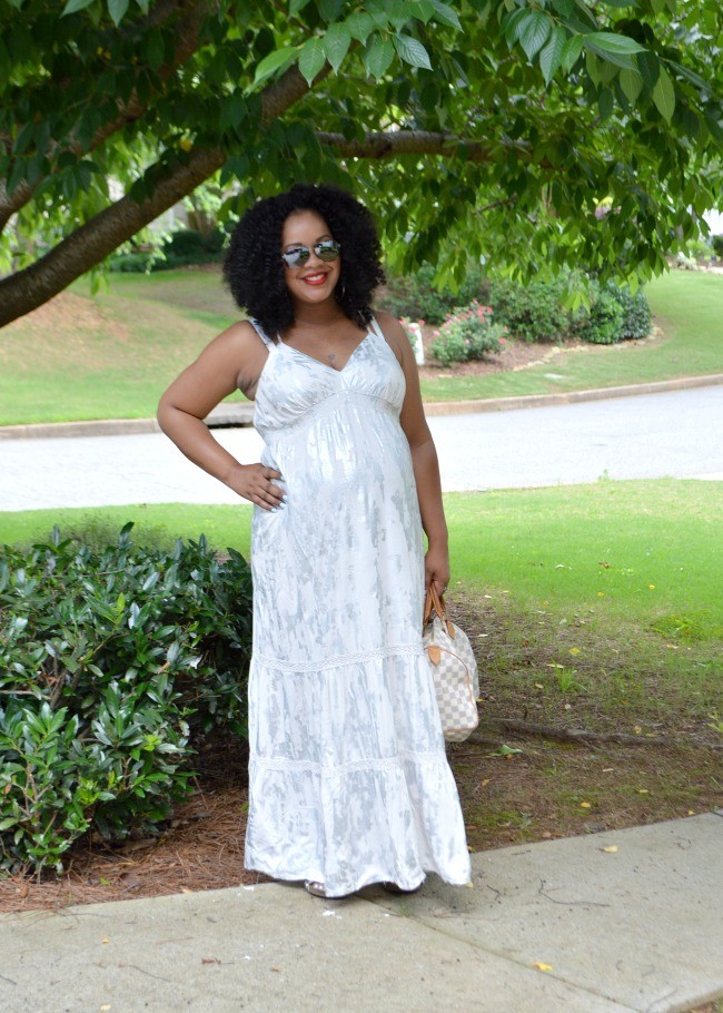 maternity white maxi 1