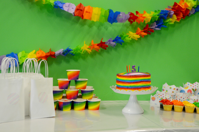 rainbow birthday party 4