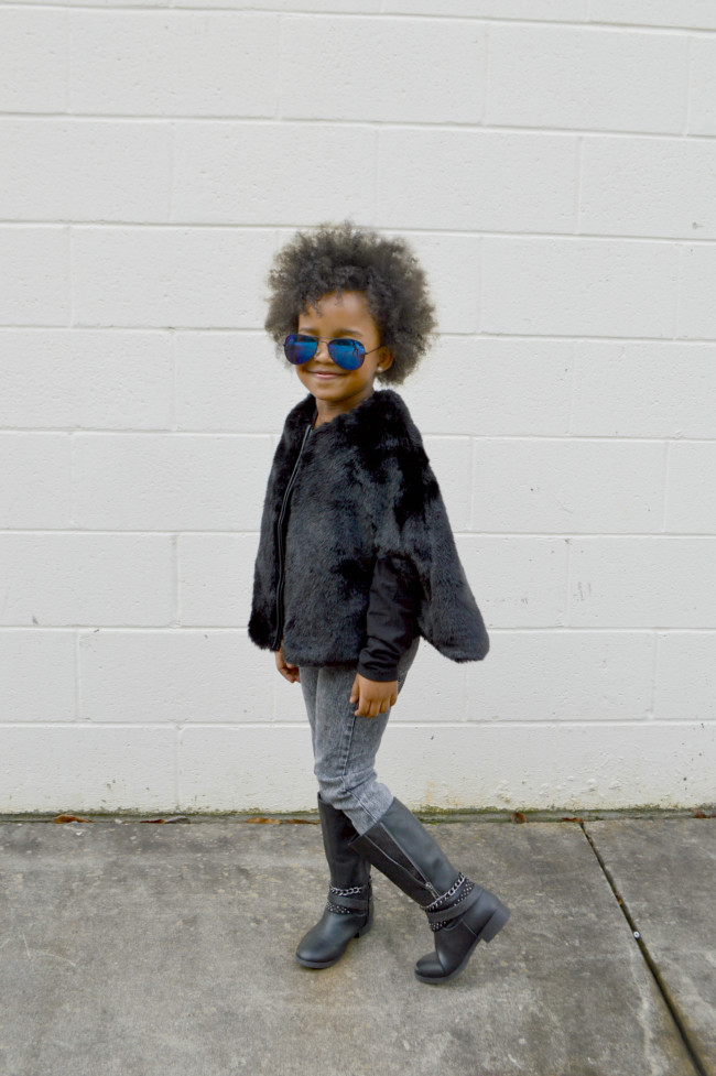 Kids faux sale fur cape