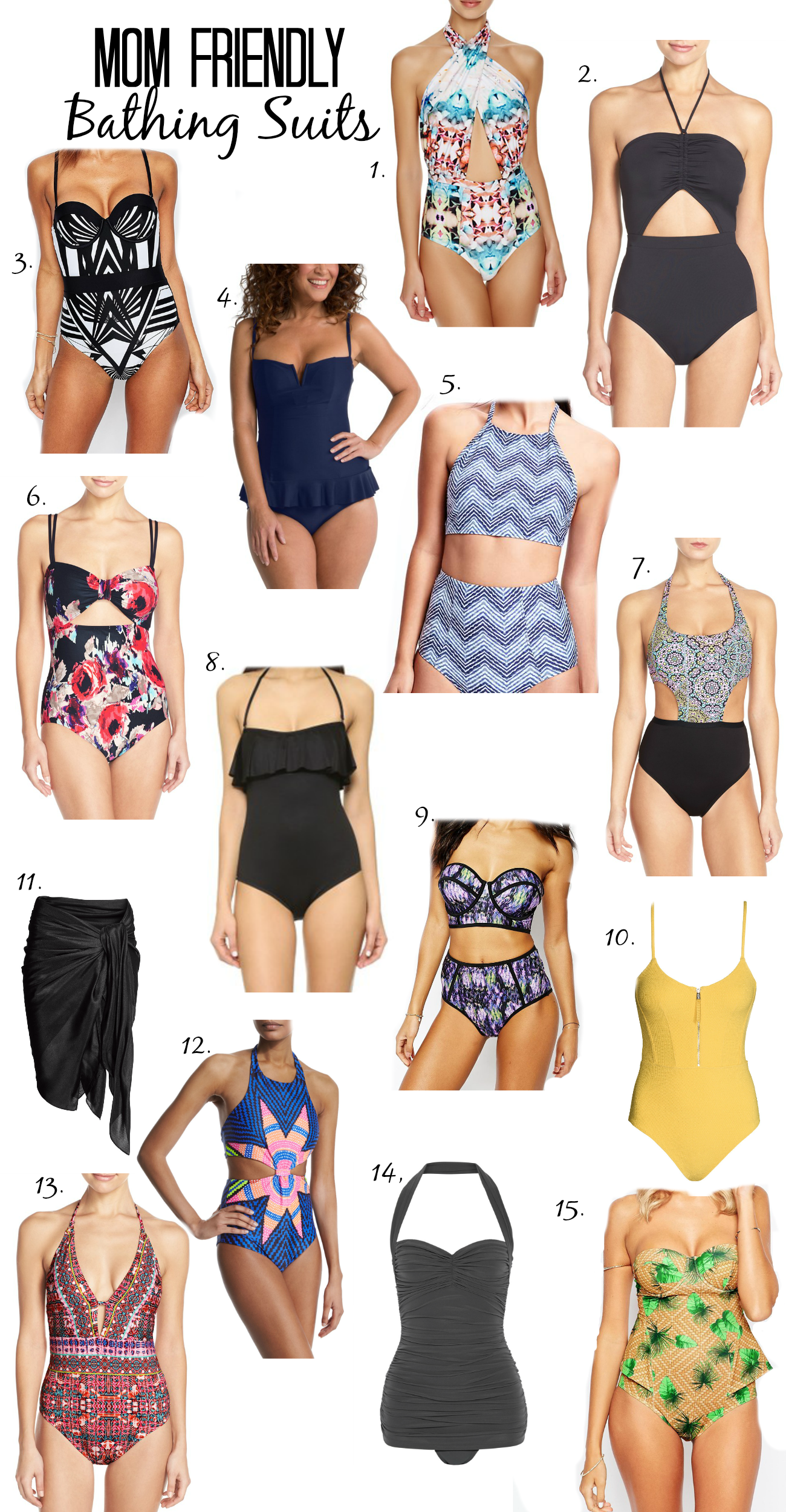 mom body swimsuits