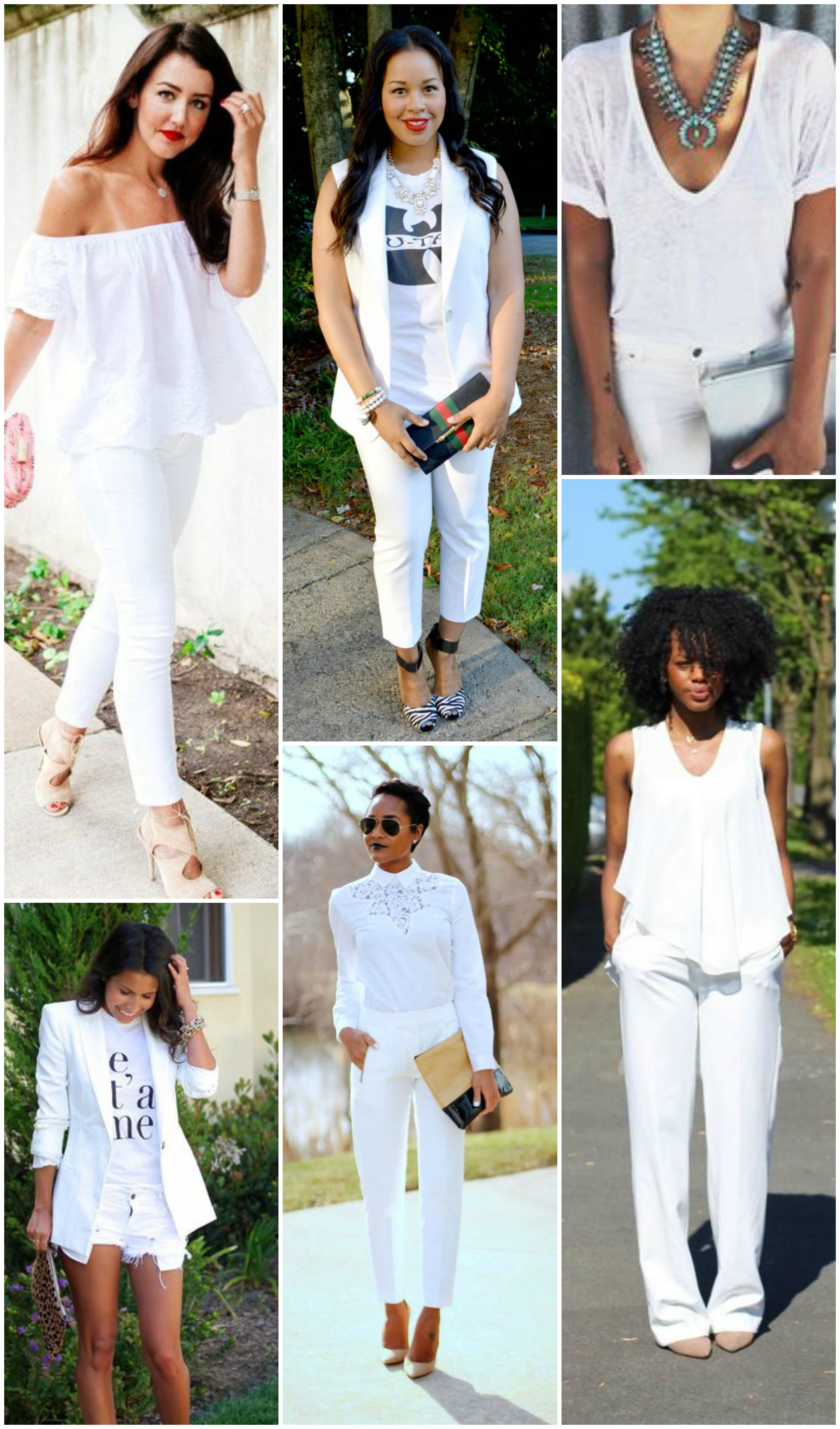 all white outfits