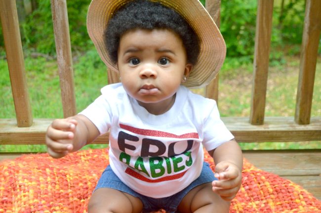 black baby with fro