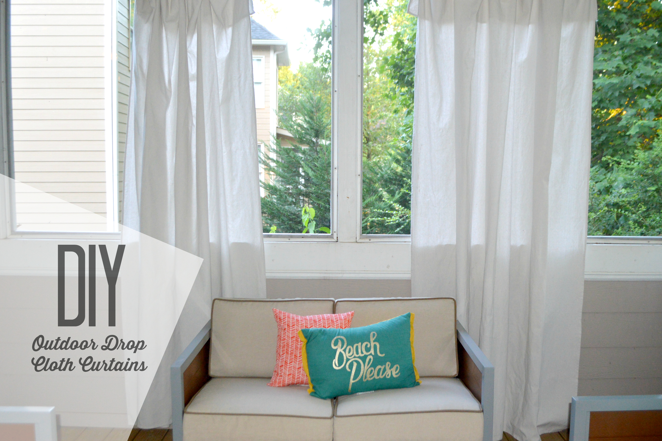 Outdoor Drop Cloth Curtains 1