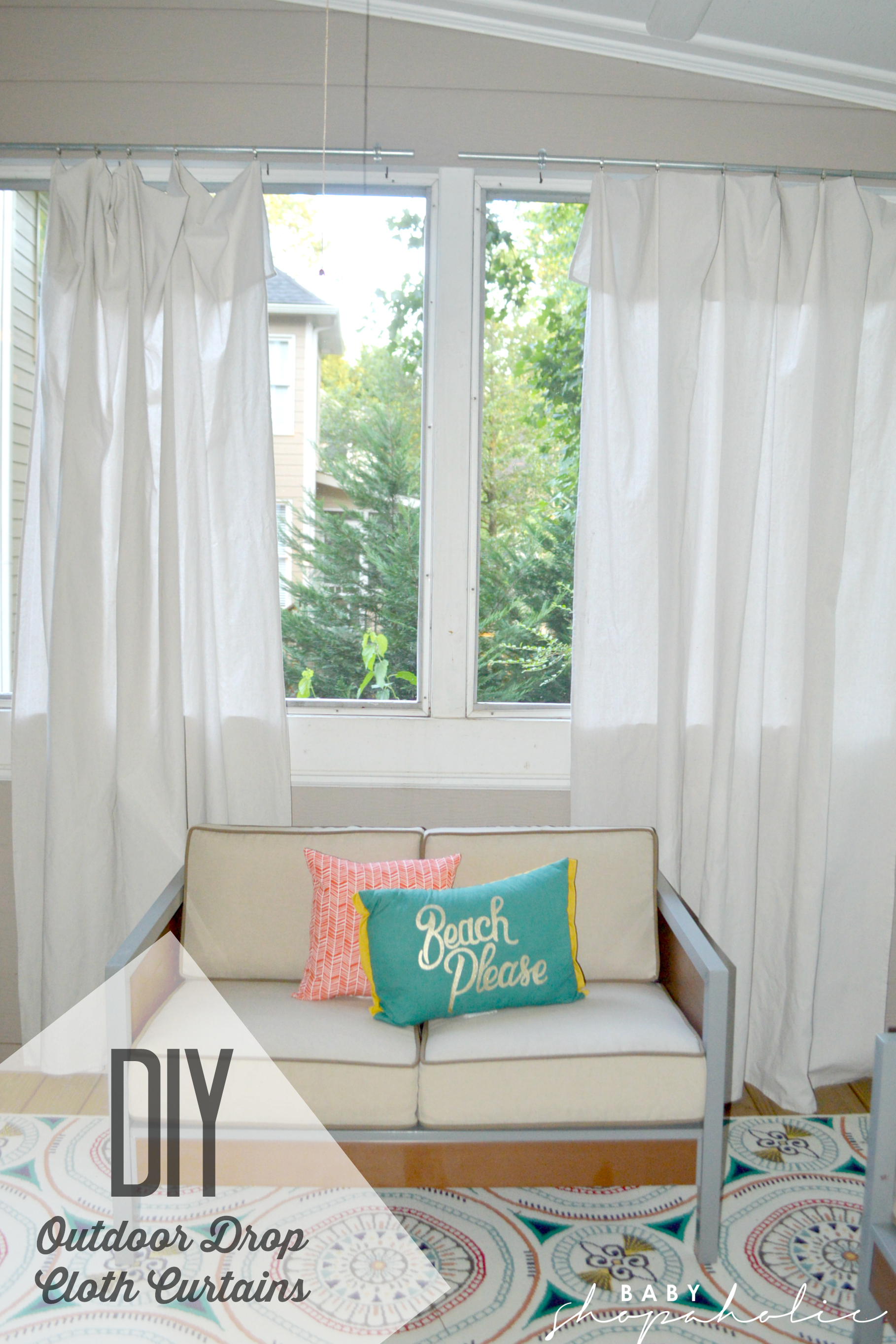 Outdoor Drop Cloth Curtains 4