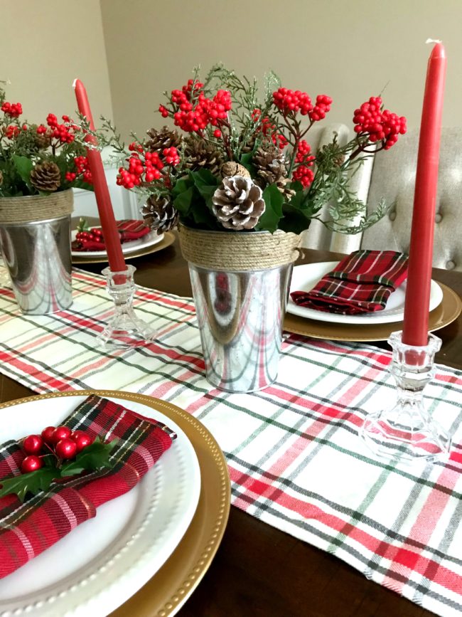 dollar tree christmas table runners