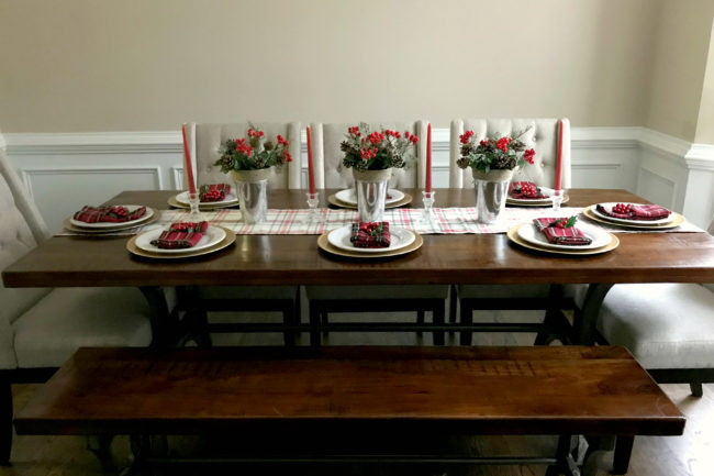 dollar tree christmas table runners