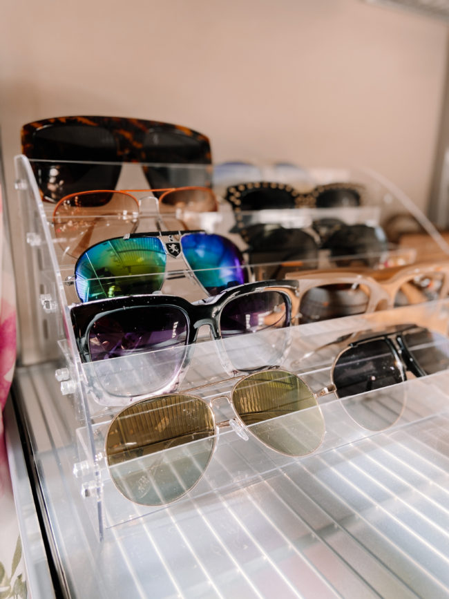 Sunglasses storage