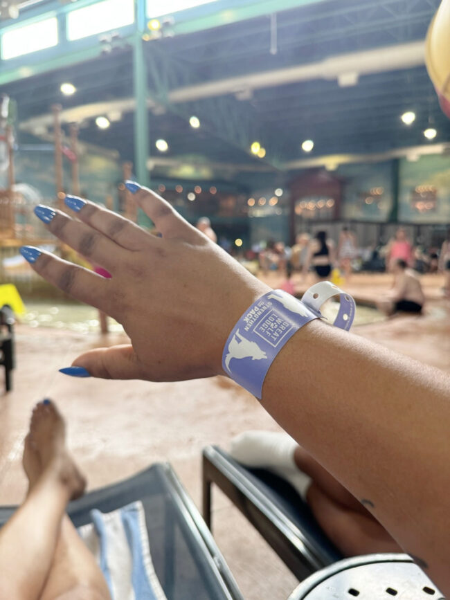 The wristbands at Great Wolf Lodge Illinois 